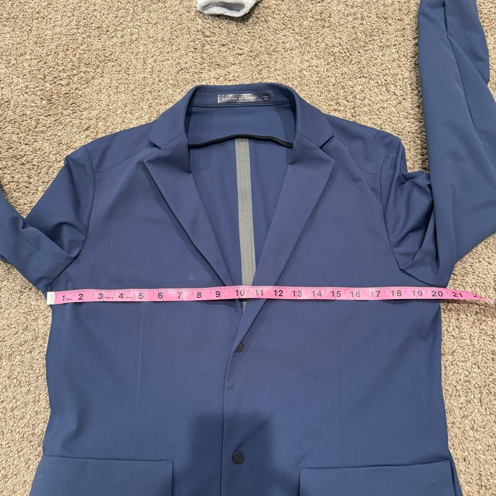 NWOT Ministry of Supply Blazer M Navy Aviator Sport Jacket TechWear Sportcoat - Picture 12 of 14